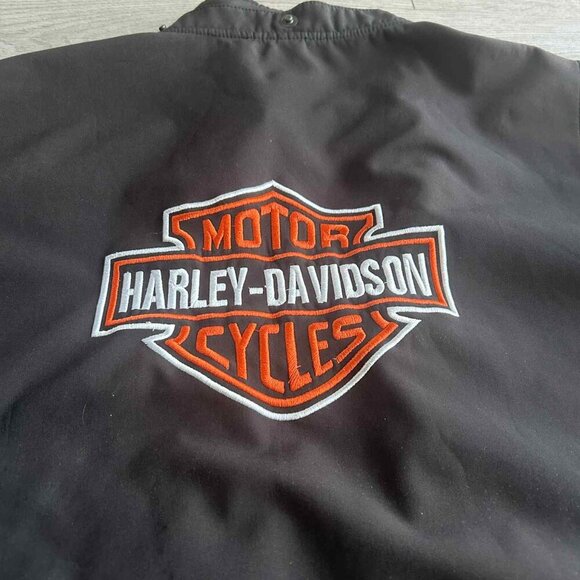 Medium Harley-Davidson Men’s Black Softshell Jacket • Needs Zipper Repair - Picture 2 of 5